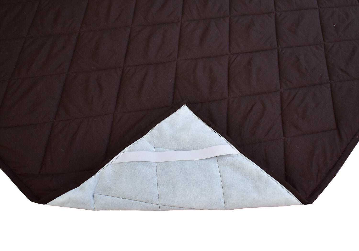 Double Bed Microfiber Waterproof Dustproof Quilted King Size Mattress Protector - Dark Brown - Image 3